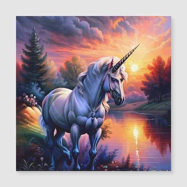Sunset Sjö River Unicorn Seven (Framsida)
