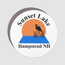 Sunset Sjö Round Magent