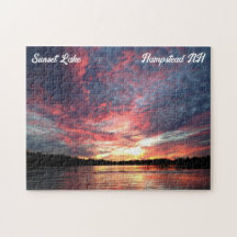 Sunset Sjö Sunset Puzzle
