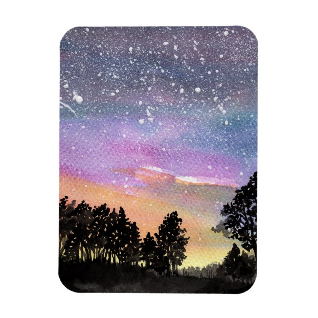 Sunset Skogen Magnet (Vertikal)