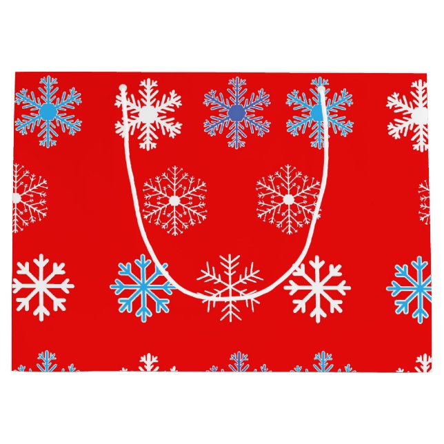 Sunset Snowflake Large Gift Bag (Framsidan)