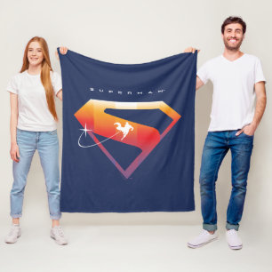 Sunset Soar Superman Shield Fleecefilt