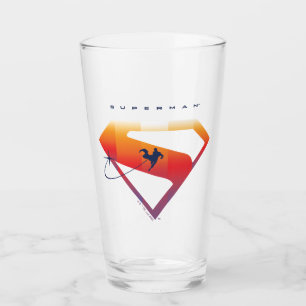 Sunset Soar Superman Shield Glaskopp