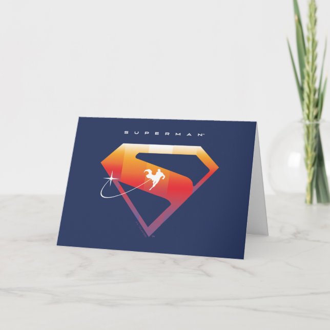 Sunset Soar Superman Shield Kort (Framsida)