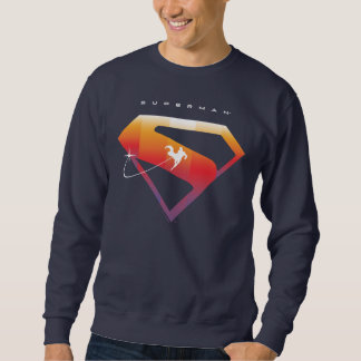 Sunset Soar Superman Shield Lång Ärmad Tröja