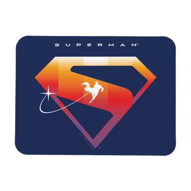 Sunset Soar Superman Shield Magnet (Horisontell)
