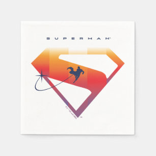 Sunset Soar Superman Shield Pappersservett
