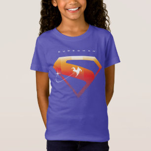 Sunset Soar Superman Shield T Shirt