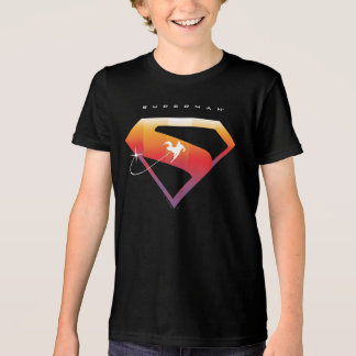 Sunset Soar Superman Shield T Shirt