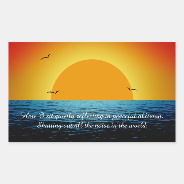 Sunset Soul Rektangulärt Klistermärke (Framsida)