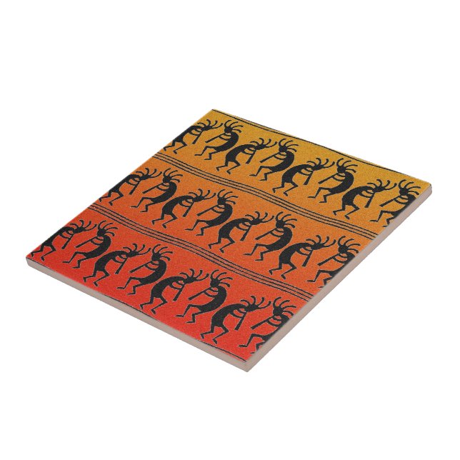 Sunset Southwest Design Kokopelli Ceramic Tile Kakelplatta (Sidan)