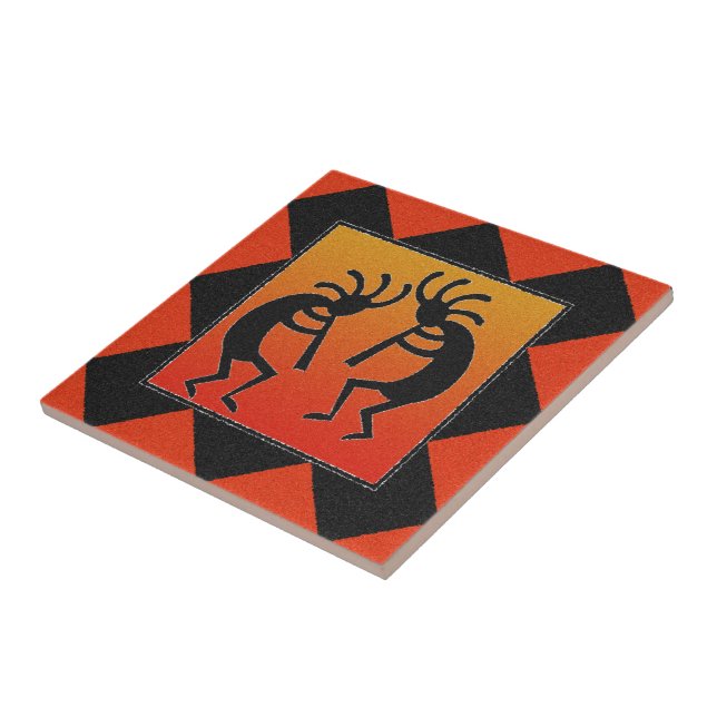 Sunset Southwest Kokopelli Ceramic Tile Kakelplatta (Sidan)