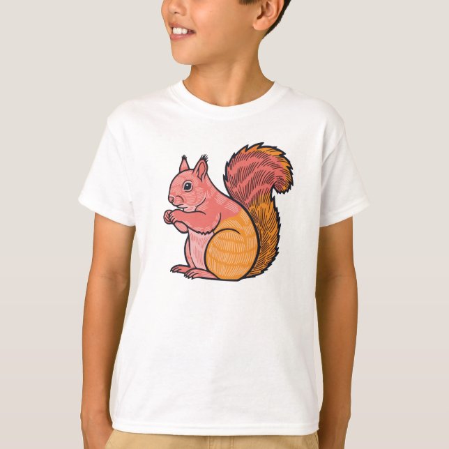 Sunset Squirrel  T Shirt (Framsida)