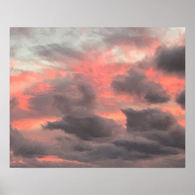 Sunset Stormy Clouds Poster (Framsidan)