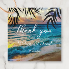 Sunset String Ljus Beach Gåvor Etiketter