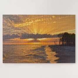 Sunset Sunbeams på Dauphin Island, Alabama Pussel