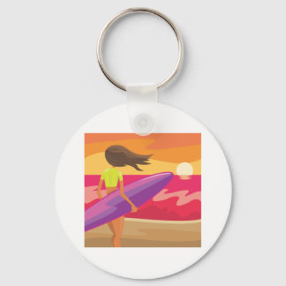 Sunset surfer nyckelring