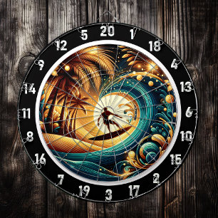 Sunset Surfer Wave Art Biet Darttavla