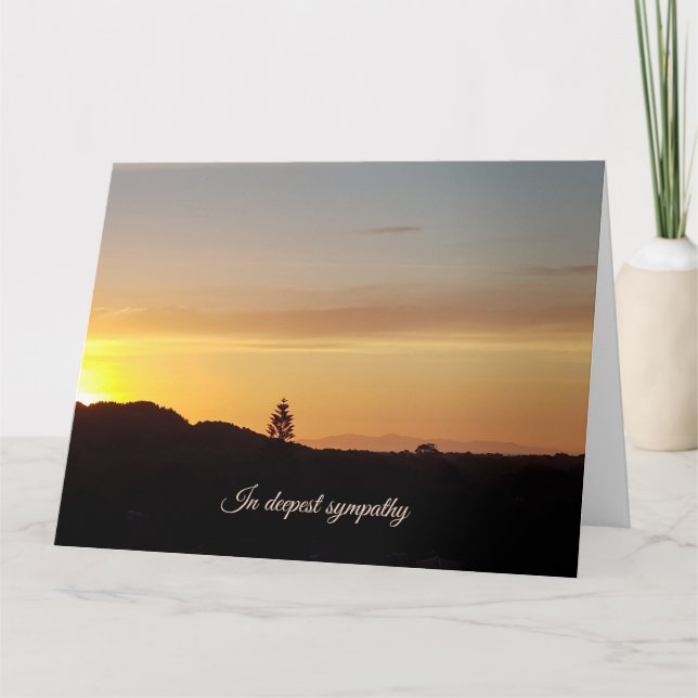 Sunset sympathy card  kort (Framsida)