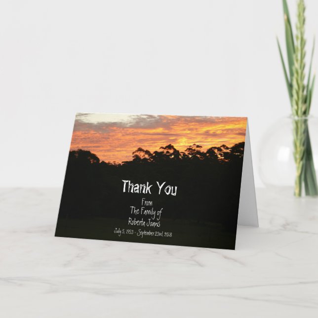 Sunset Sympathy Funeral Tack (Framsida)