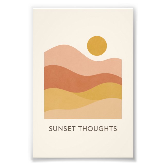 Sunset Thoughts Abstract Landscape Poster (Framsidan)