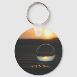 Sunset through a glass bauble Keychain Nyckelring