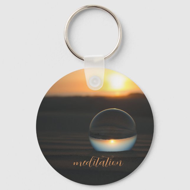 Sunset through a glass bauble Keychain Nyckelring (Framsida)
