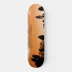 Sunset träd mini skateboard bräda 18,5 cm