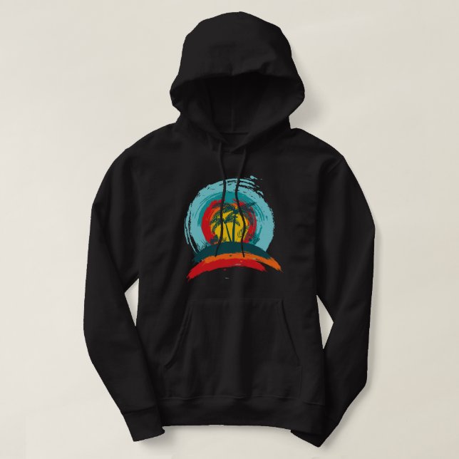 Sunset Träd Painter Hoodie (Design framsida)