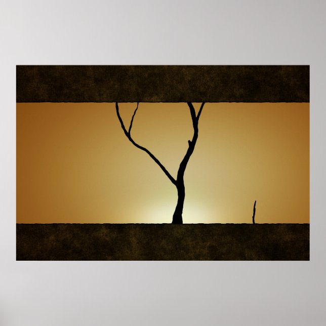 Sunset Träd Poster (Framsidan)