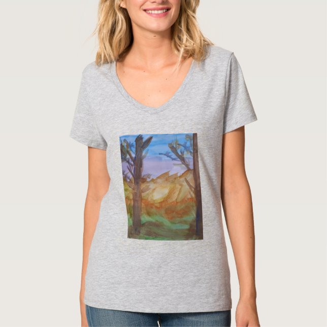 Sunset Träd T Shirt (Framsida)