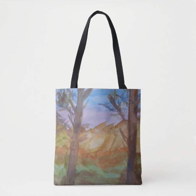 Sunset Träd Tote Bag Tygkasse (Framsida)