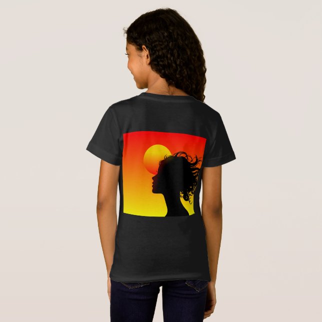 Sunset Tree Nature T-Shirt Design (Hel baksida)