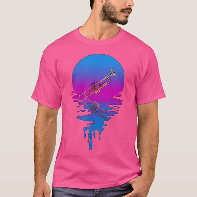 Sunset Trumpet T Shirt (Framsida)