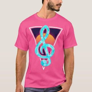 Sunset Vaporwave Synthwave 80s Art Music Älskare T Shirt