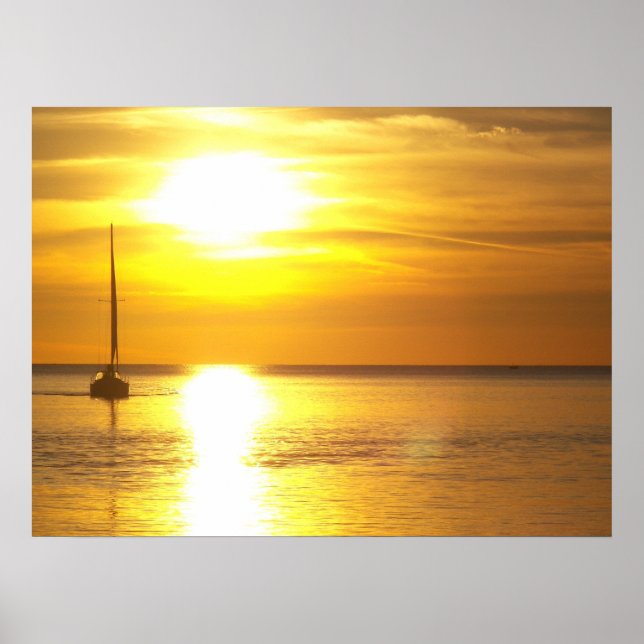 Sunset Vatten Poster (Framsidan)