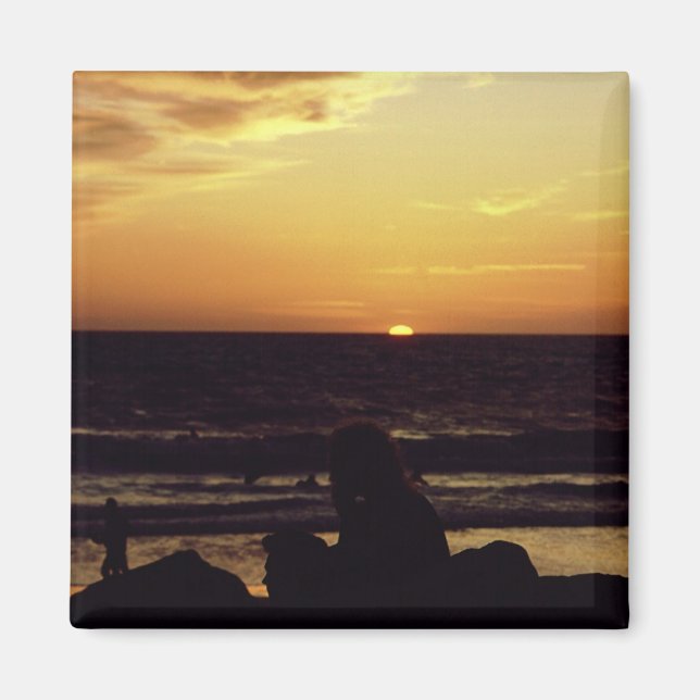 Sunset Venice Beach CA. Magnet (Framsidan)