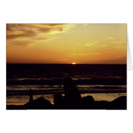 Sunset Venice CA. Hälsningskort