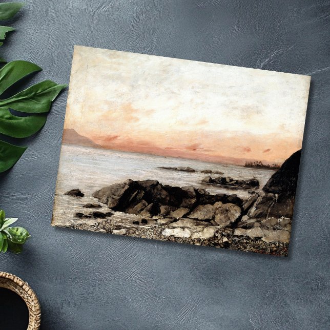 Sunset, Vevey, Schweiz - Gustave Courbet Vykort (Skapare uppladdad)