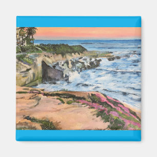 Sunset vid La Jolla Cove Magnet