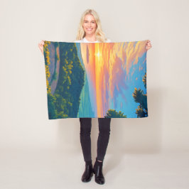 Sunset View från Mount Jerai Fleecefilt