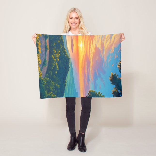 Sunset View från Mount Jerai Fleecefilt (På plats)