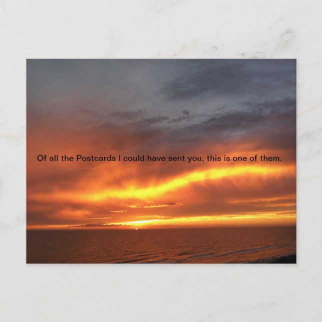 Sunset-vykort, postkorsning, vykort (Framsida)