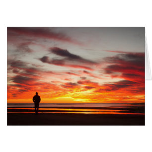 Sunset Walk Hälsningskort