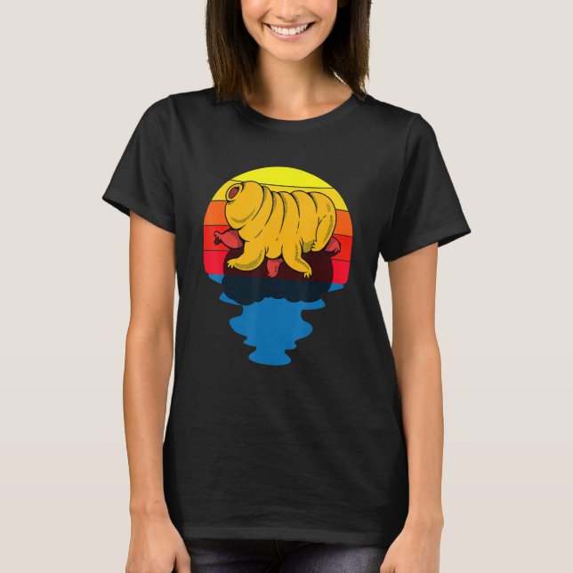 Sunset Water Bear Microbiology Tardigrade T Shirt (Framsida)