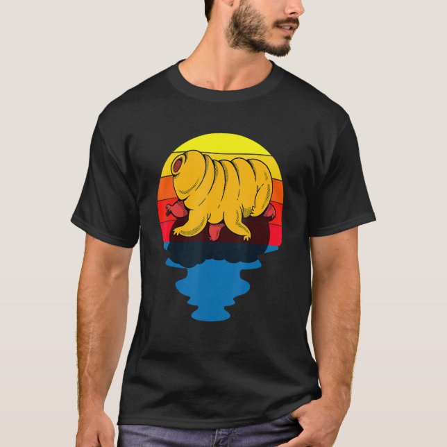 Sunset Water Bear Microbiology Tardigrade T Shirt (Framsida)