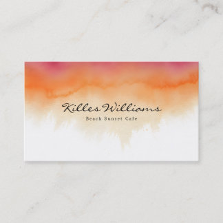 Sunset Watercolor Business Card Visitkort