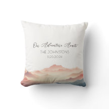 Sunset Watercolor Mountain Bröllop Decor