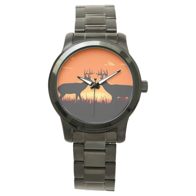 Sunset Whitetail Hjort Watch Armbandsur (Framsida)
