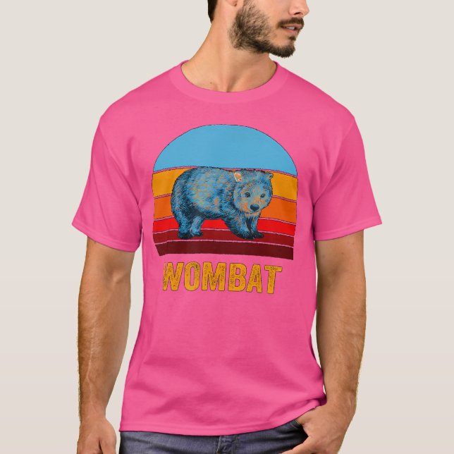 Sunset Wombat T Shirt (Framsida)